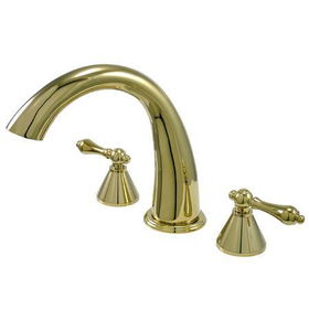 Kingston Brass Two Handle 8 in. to 16 in. Widespread Roman Tub Filler KS2362AL, Polished Brasskingston 