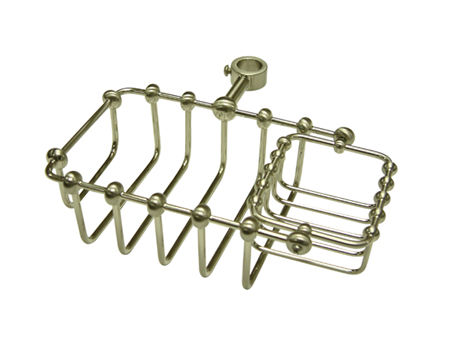 Kingston Brass 7 in. Riser Mount Soap Basket CC2148, Satin Nickelkingston 