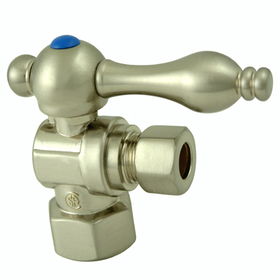 Kingston Brass Angle Stop Shut Off Valve 1/2 in. IPS X 3/8 in. O.D. Compression CC43108, Satin Nickelkingston 