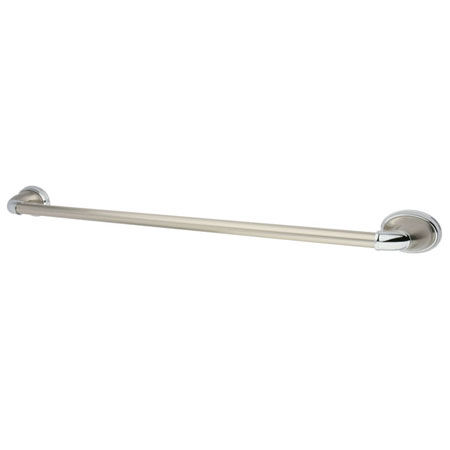 Kingston Brass 24 in. Decorative Towel Bar BA621SNCP, Satin Nickel with Chrome Accentskingston 