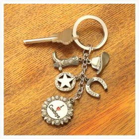 Cowgirl Keychain Charm Case Pack 1cowgirl 