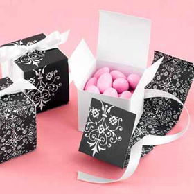 Black & White Reversible Wrap Favor Boxes Case Pack 1black 