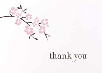 Cherry Blossom Thank You Cards Case Pack 1cherry 