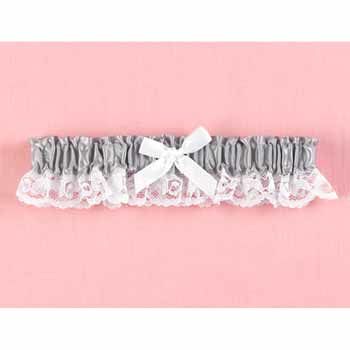 Platinum Ribbon & Lace Garter Case Pack 1platinum 