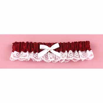 Merlot Ribbon & Lace Garter Case Pack 1merlot 