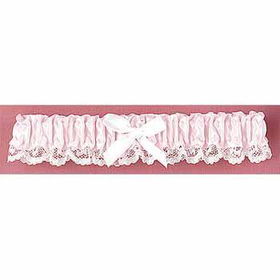 Lt Pink Ribbon & Lace Garter Case Pack 1pink 