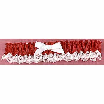 Red Ribbon & Lace Garter Case Pack 1red 