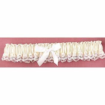 Ivory Ribbon & Lace Garter Case Pack 1ivory 