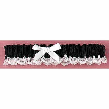 Black Ribbon & Lace Garter Case Pack 1black 