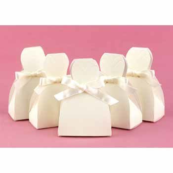 Ivory Dress Favor Boxes Case Pack 1ivory 