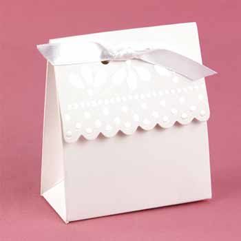 White Scalloped Edge Favor Boxes Case Pack 1white 