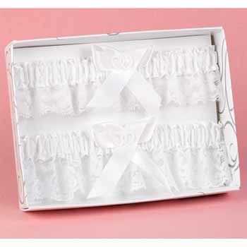 White Heart Keep/Throw Garter Set Case Pack 1white 