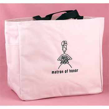 Matron of Honor Pink Tote Case Pack 1matron 