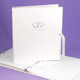 White Linked Heart Memory Album Case Pack 1white 