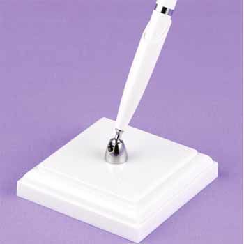 White Square Base Pen Case Pack 1white 