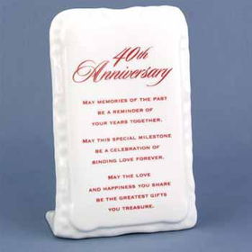 40th Anniversary Plaque Case Pack 1anniversary 