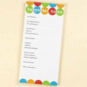 Babysitter Memo Pad Case Pack 1babysitter 