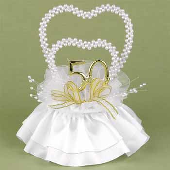 50th Anniversary Pearl Cake Top Case Pack 1anniversary 