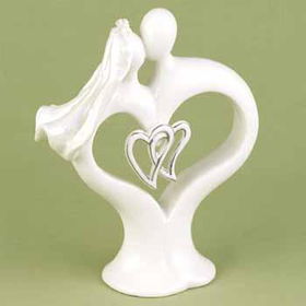 Kissing Couple Porcelain Cake Top Case Pack 1kissing 