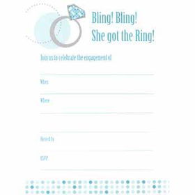 Bling Bling Engagement Party Invitations Case Pack 1bling 