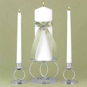 Double Ring Candle Stands - Silver Case Pack 1double 