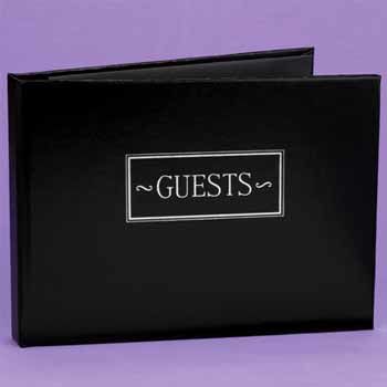 Black Small Guest Book Case Pack 1black 