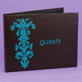 Brown & Turquoise Vintage Guest Book Case Pack 1brown 