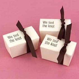 We Tied the Knot Favor Boxes Case Pack 1tied 