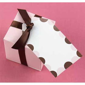 Brown & Pink Dotted Favor Cards Case Pack 1brown 