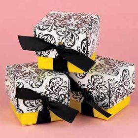 Yellow Filigree Favor Boxes Case Pack 1yellow 