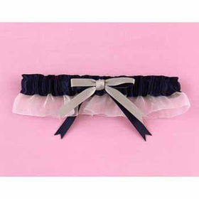 Navy & Silver Darling Duo Garter Case Pack 1navy 