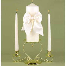 Ivory - Graceful Ties Unity Candle Set Case Pack 1ivory 