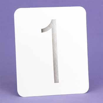 Silver Foil Table Numbers Case Pack 1silver 