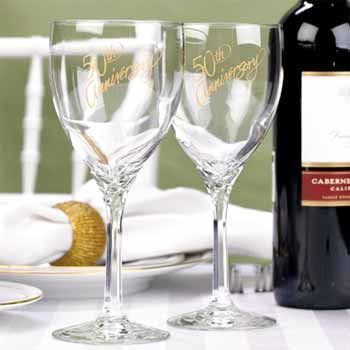 50th Anniversary Wine Glass Set Case Pack 1anniversary 