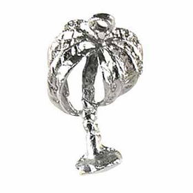 Silver Tone Palm Tree Charms Case Pack 1silver 