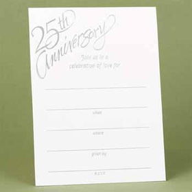 25th Anniversary Celebration Invitations Case Pack 1anniversary 