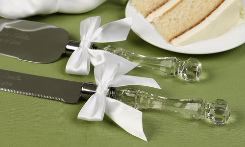 Acrylic Serving Set with Bows Case Pack 1acrylic 