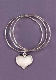 Hearts Bangle Bracelet Case Pack 1hearts 