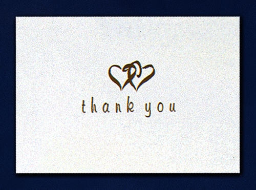 Linked Heart Gold Thank You Cards Case Pack 1linked 