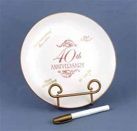 40th Anniversary Keepsake Plate Case Pack 1anniversary 