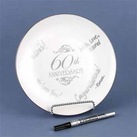 60th Anniversary Keepsake Plate Case Pack 1anniversary 