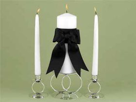 White Formal Affair Unity Candle Set Case Pack 1white 