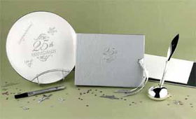 25th Anniversary Keepsake Plate w/Pen Case Pack 1anniversary 