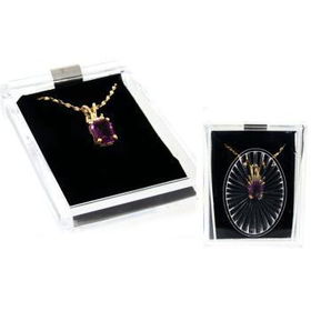 Amethyst CZ Princess Pendant Case Pack 12amethyst 