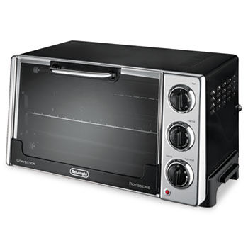 DeLONGHI RO2058 - Convection Oven w/Rotisserie, 12.5-Liter, 0.5 cu. ft., Black