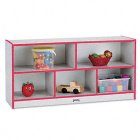 Jonti-Craft 0324JCWW008 - Rainbow Accents Single Storage Units, 48w x 15d x 24-1/2h, Red/Freckled Grayjonti 