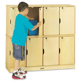 Jonti-Craft 4696JC - Stacking Lockable Lockers, Double Stack, 48-1/2w x 15d x 23-1/2h, Whitejonti 