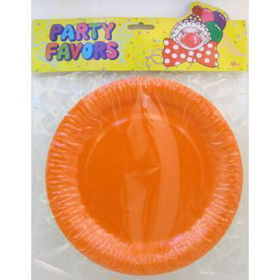 Party Favors Large Orange Plates 9" Case Pack 144party 