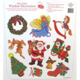 Christmas Die Cut Window Clings Case Pack 48christmas 