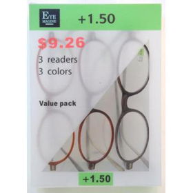 EyeMagine 3 Pack Reading Glasses Case Pack 60eyemagine 